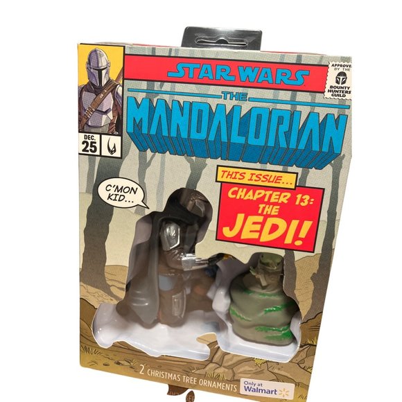 Hallmark Star Wars Mandalorian & Grogu 2pack Ornament Set Walmart Exclusive 2023 - Picture 2 of 13